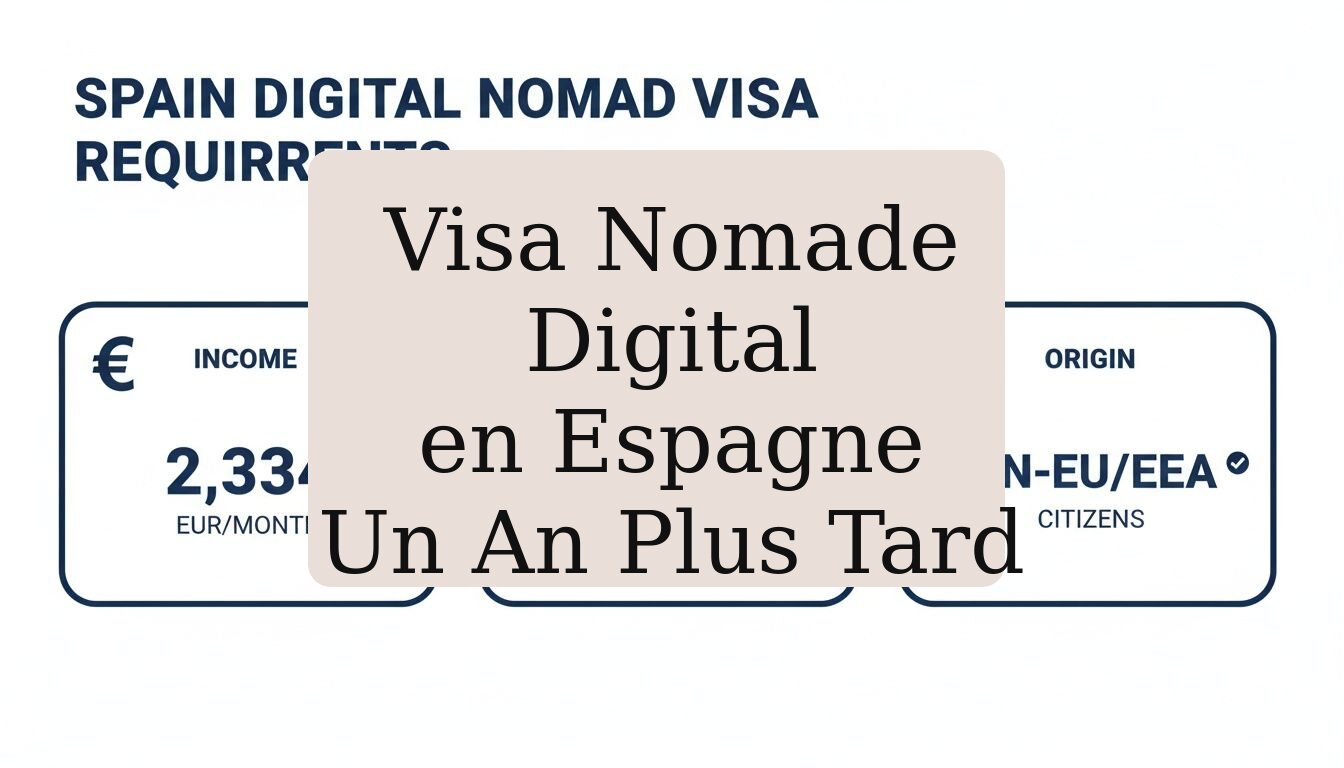 Visa Nomade Digital en Espagne : Un An Plus Tard