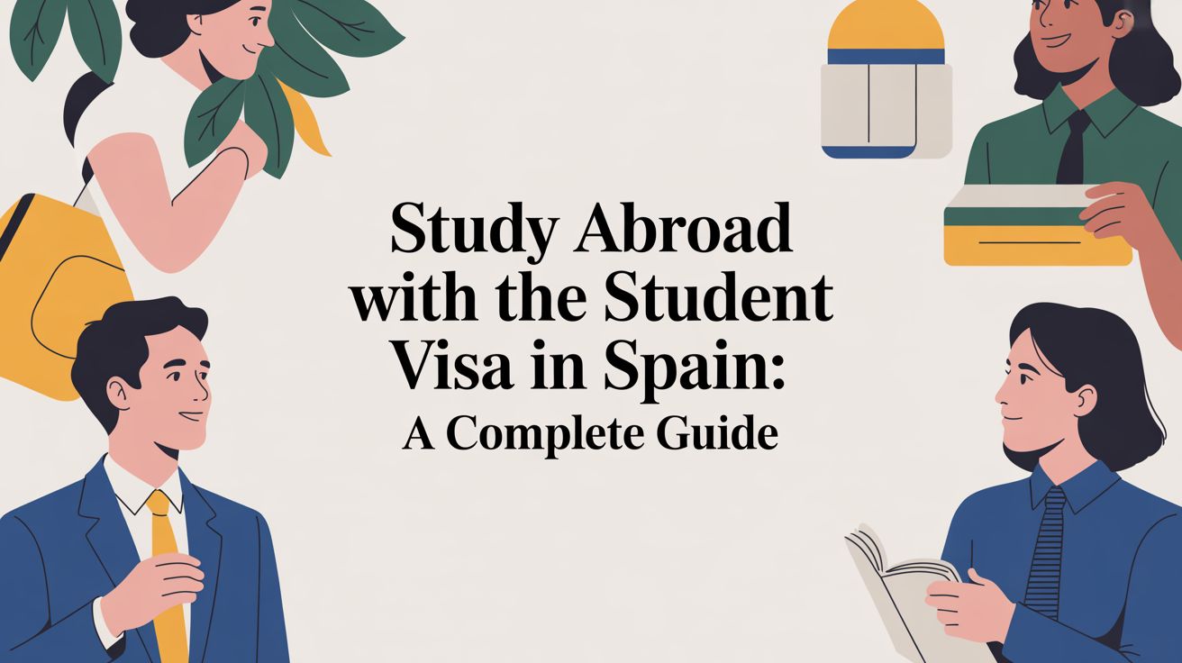 Student visa in Spain guide illustration