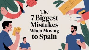7 biggest mistakes when moving to spain moving illustration