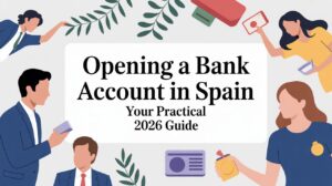 Opening a bank account in Spain guide illustration