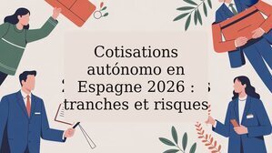 Cotisations autónomo en Espagne 2026 : tranches et risques