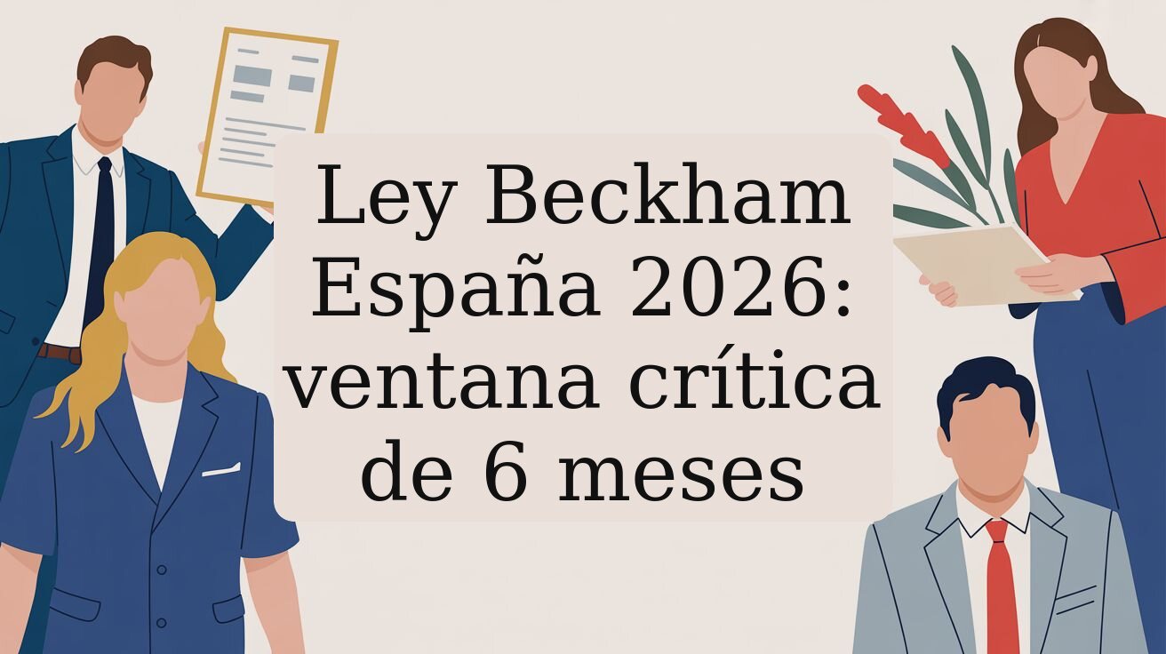 Ley Beckham España 2026: ventana crítica de 6 meses