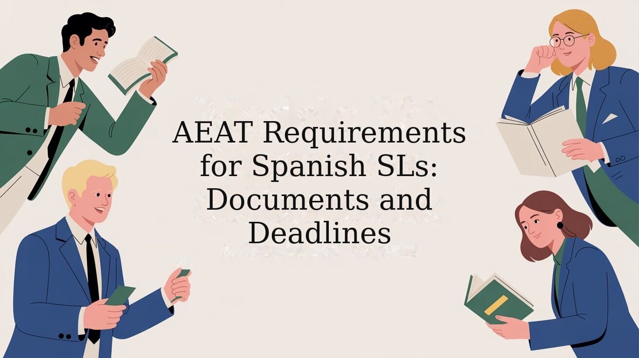 AEAT requirements for Spanish SLs: documents and deadlines for foreign shareholders