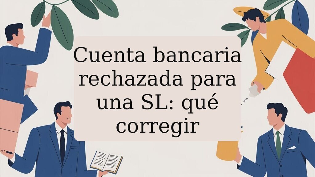 El banco rechaza la cuenta de una sociedad limitada: qué corregir primero