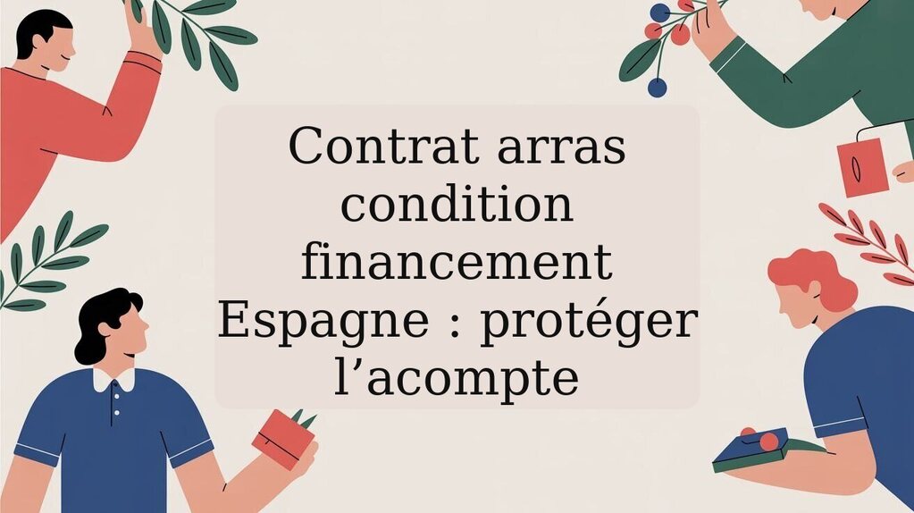 Contrat arras condition financement Espagne : protéger l’acompte