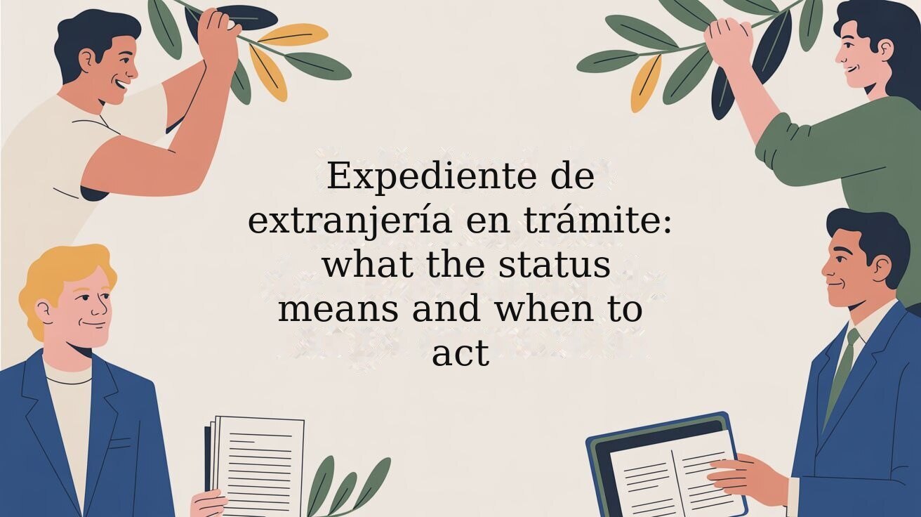 Expediente de extranjería en trámite: what the status means and when to act