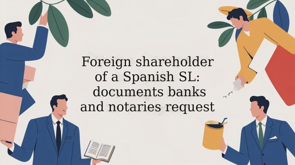 Foreign shareholder of a Spanish SL: documents banks and notaries request