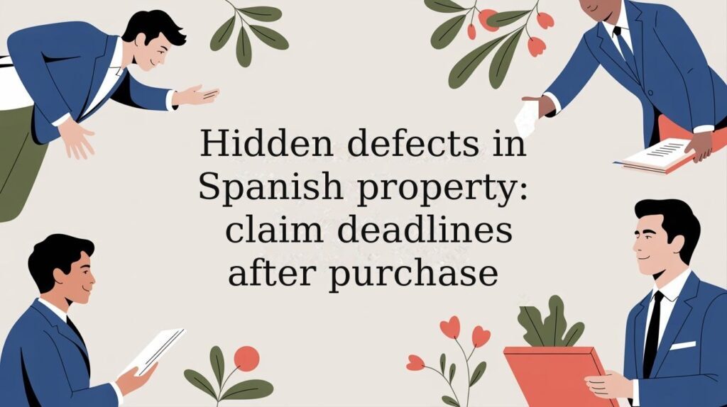 Hidden defects in Spanish property: claim deadlines after purchase