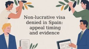 Non-lucrative visa denied in Spain: appeal timing and evidence