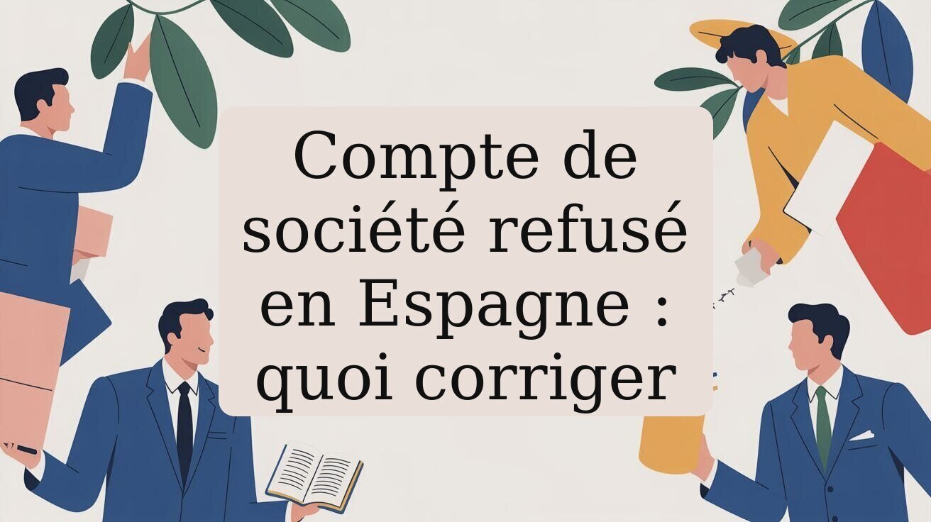 Ouverture de compte refusée pour une société en Espagne : quoi corriger d’abord
