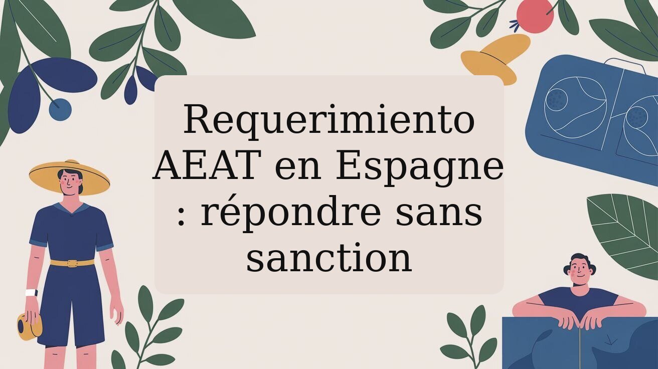 Requerimiento AEAT en Espagne : répondre sans sanction