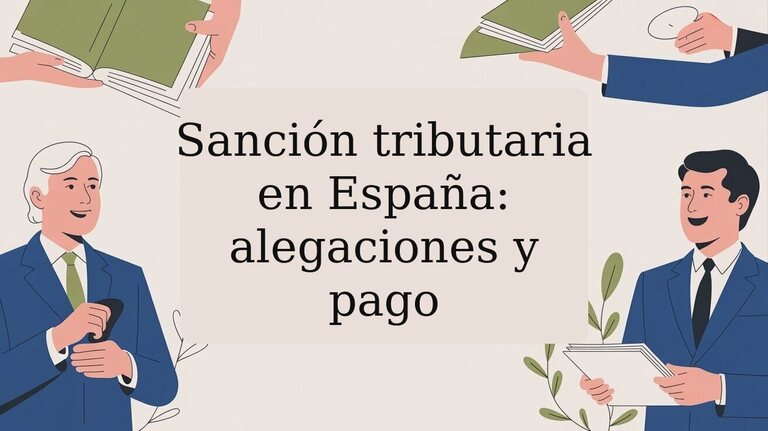 Sanción tributaria en España: alegaciones y pago