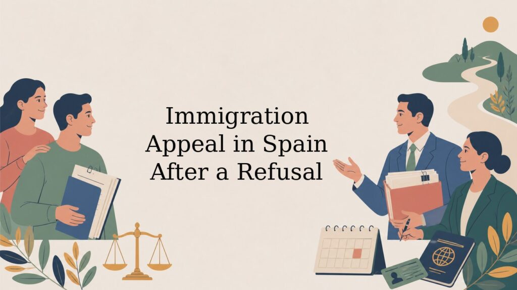 Illustrated header: Immigration Appeal in Spain After a Refusal