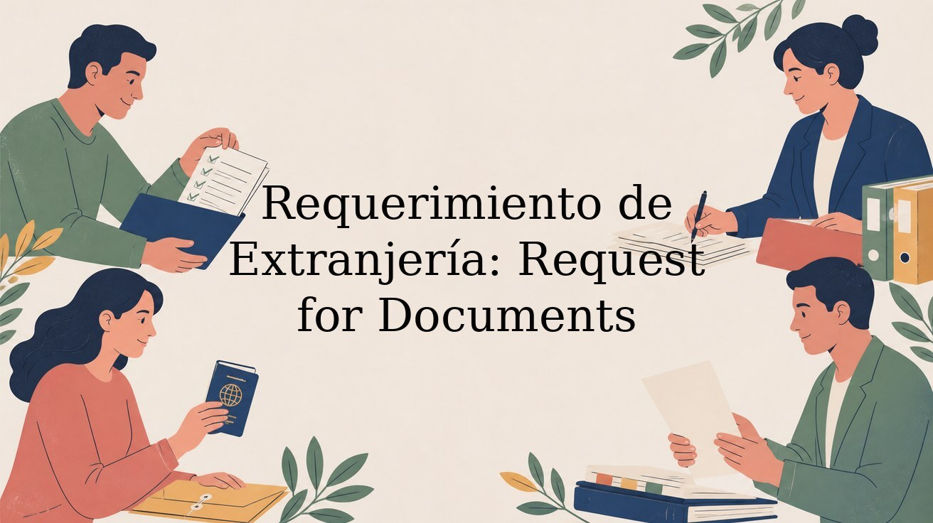 Immigration document request in Spain: requerimiento de extranjería explained