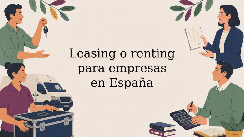 Cabecera ilustrada: Leasing o renting para empresas en España