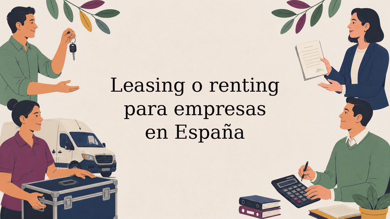 Cabecera ilustrada: Leasing o renting para empresas en España