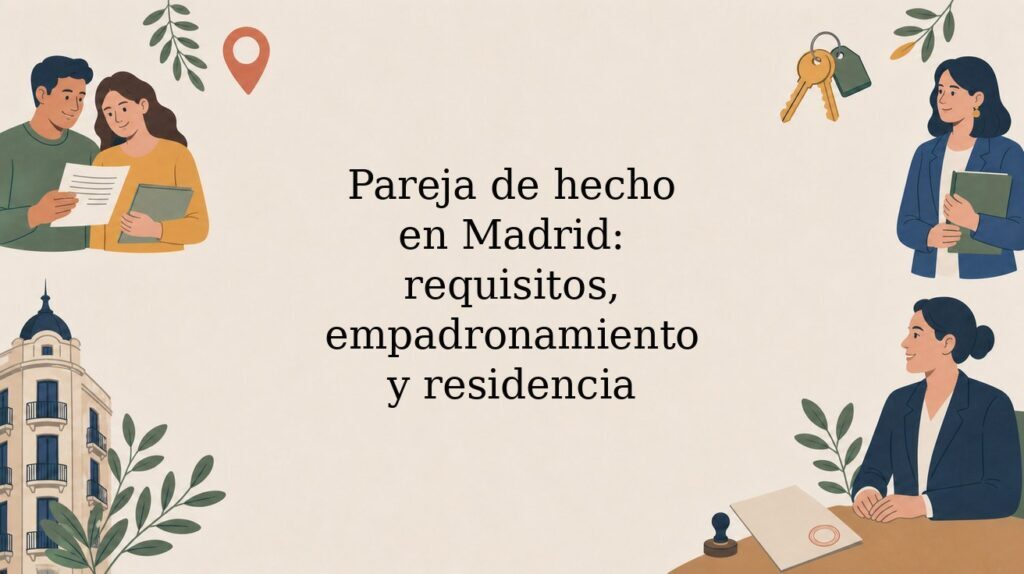 Pareja de hecho en Madrid: requisitos, empadronamiento y residencia