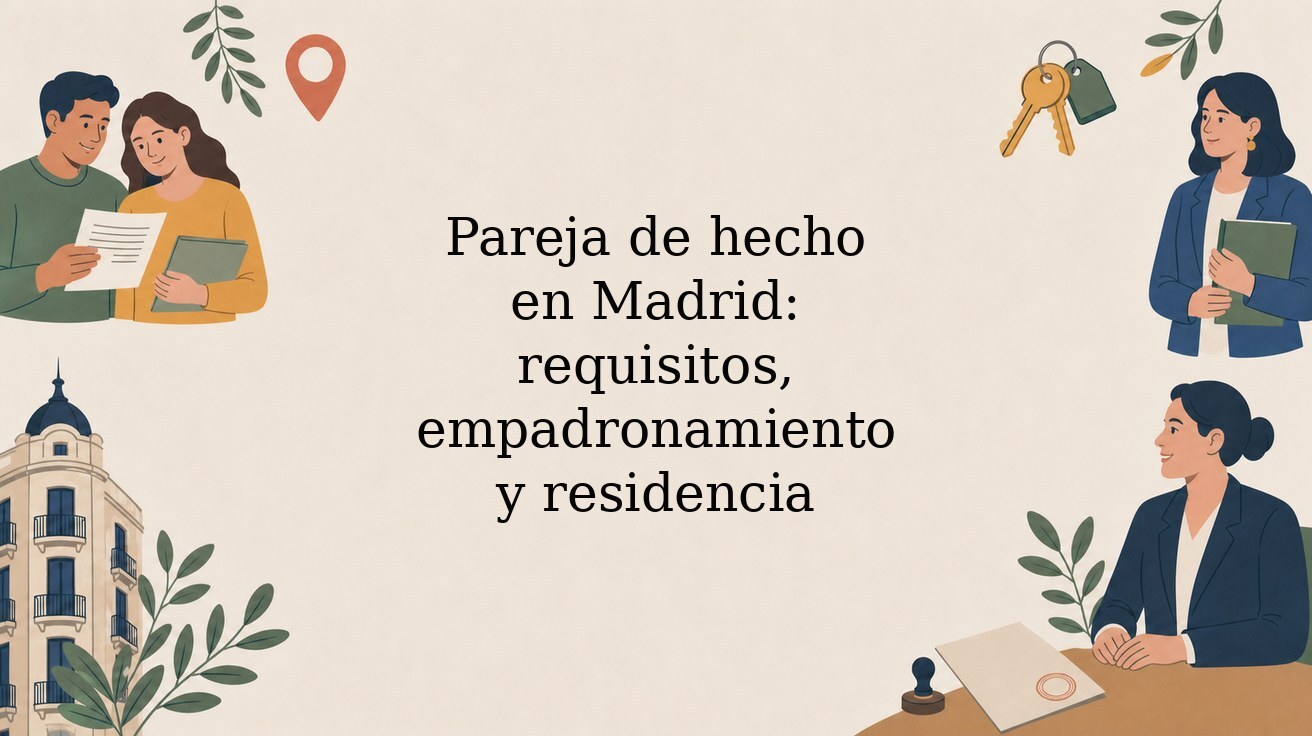 Pareja de hecho en Madrid: requisitos, empadronamiento y residencia