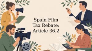Illustrated header: Spain Film Tax Rebate: Article 36.2