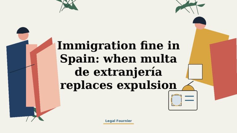 Immigration fine in Spain: when multa de extranjería replaces expulsion