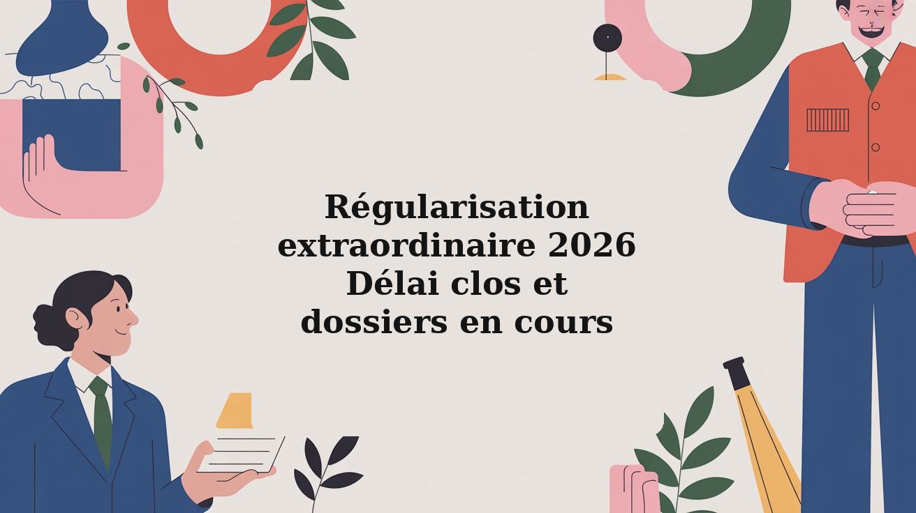 Régularisation extraordinaire 2026 : délai clos et dossiers en cours