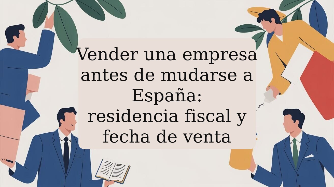 Vender una empresa antes de mudarse a España: residencia fiscal y fecha de venta