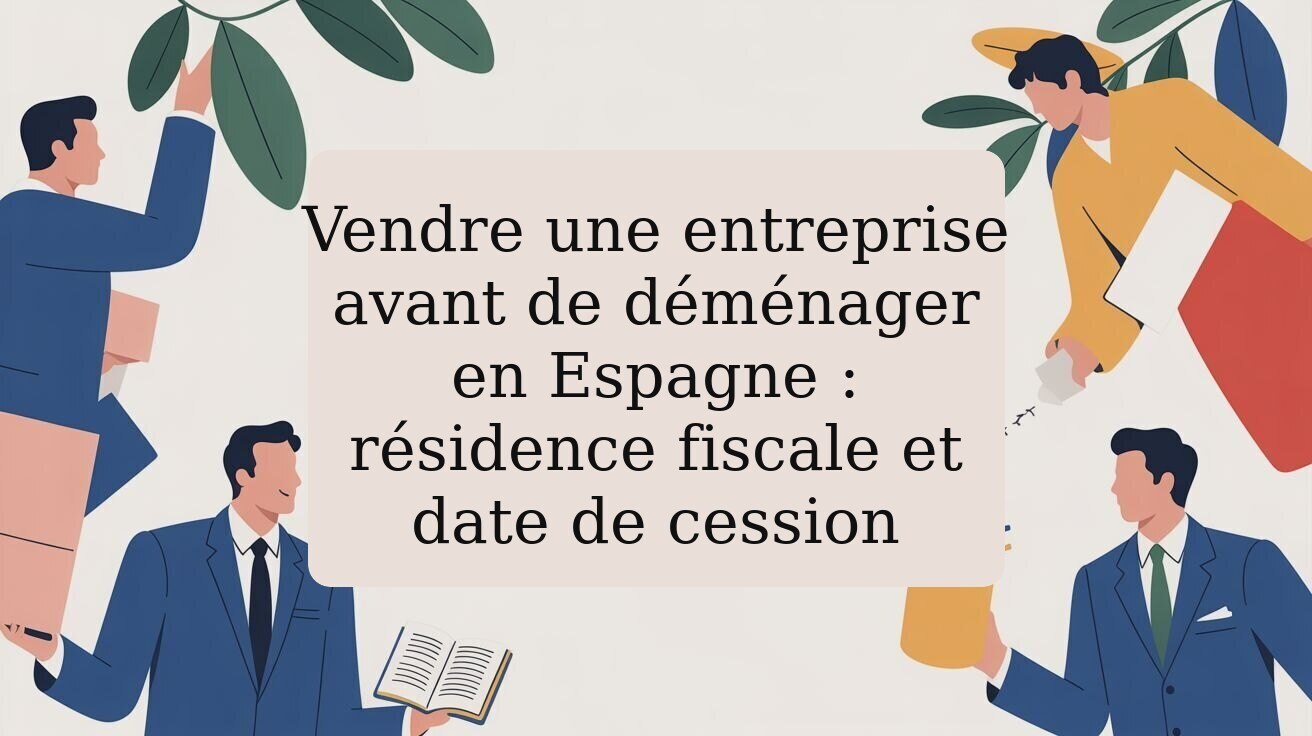 Vendre une entreprise avant de déménager en Espagne : résidence fiscale et date de cession
